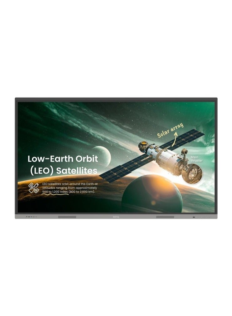 BenQ - RE7503A Essential 75" 4K UHD Interactive Display with (Android/Windows) | Touchscreen with EZWrite, InstaShare, Germ-Resistant Surface, Built-in Speakers & Remote Management | Universal Adjustable Interactive Display Black - Image 1