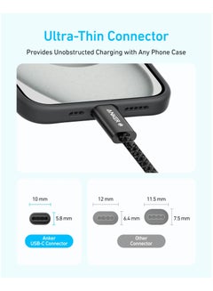Anker Zolo USB C to USB C 240W Braided Fast Charging Cable - Black  - Image 3