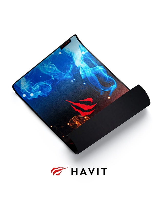 havit Portable Gaming Mouse Pad (70*30cm) ，With Non-Slip Computer Mouse Pad, Large Computer Desk Pad, Non-Slip Washable, Foldable, Suitable For Work Games - Image 4