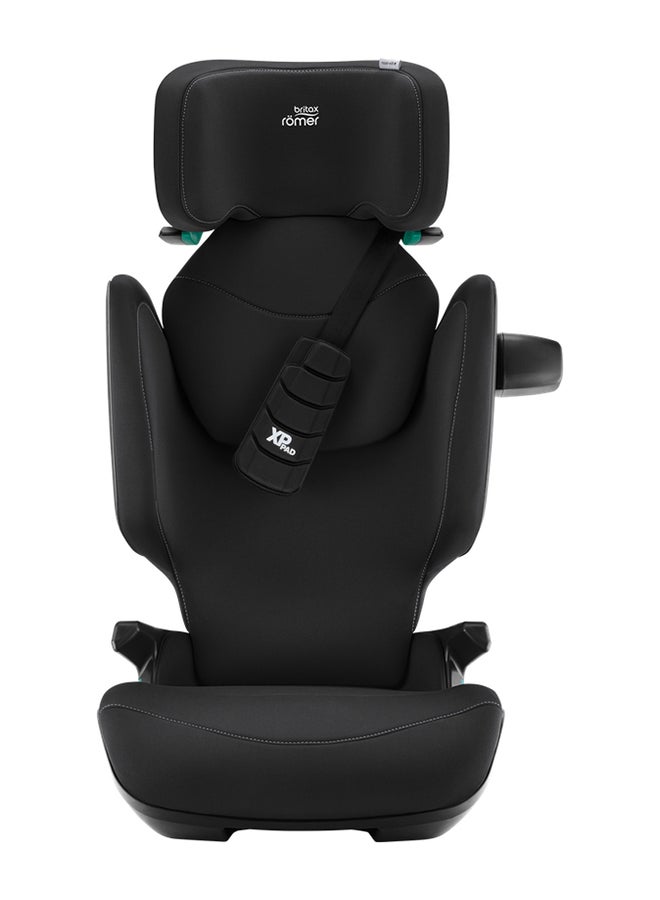Britax Romer Kidfix Pro Highback Booster Car Seat - 3.5 Years To 12 Years, Sict, Xp-Pad, Secureguard, Comfort Headrest, Quick-Remove Washable Cover, Three Seats In A Row, Made In Germany - Space Black  - Image 2