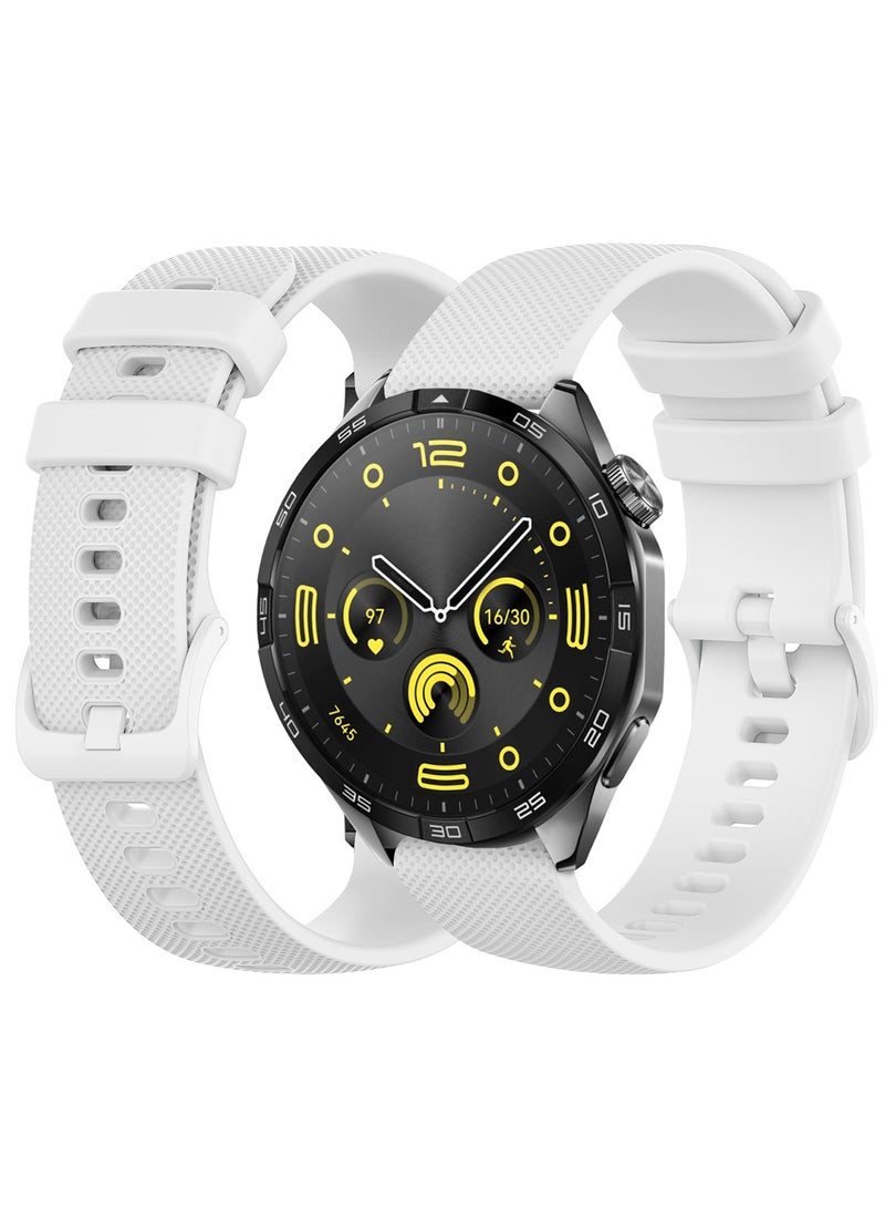 MARGOUN (For All Smartwatches 22mm) 2Packs, 22mm Silicone Straps Watch Band Strap for Huawei GT3 / Huawei GT3 pro/Huawei GT/Huawei GT 2 (46mm) Watch Band/Huawei Watch GT2 Pro Strap/Samsung Galaxy Watch 46mm / Galaxy Watch 3 45mm - Black White - Image 4