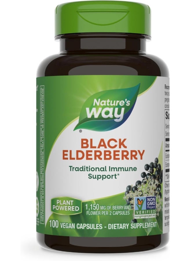 Nature's Way Black Elderberry 1150 Mg - 100 Vegetarian Capsules