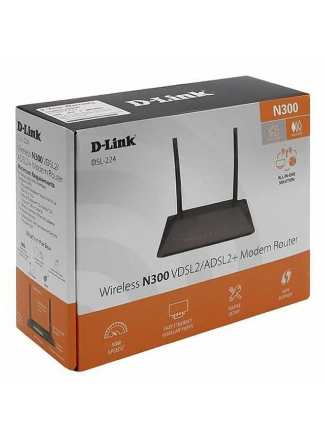 دي لينك D-Link Wireless N300 VDSL2/ADSL2+ Modem Router Black  - Image 4