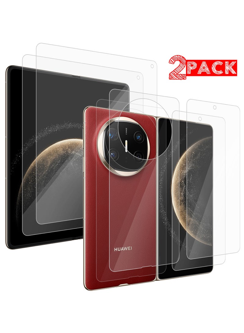MARGOUN (for Huawei Mate X6 ) 2Packs Premium Screen Protector and Back Glass Full 3 in 1 Coverage Clear - Image 3