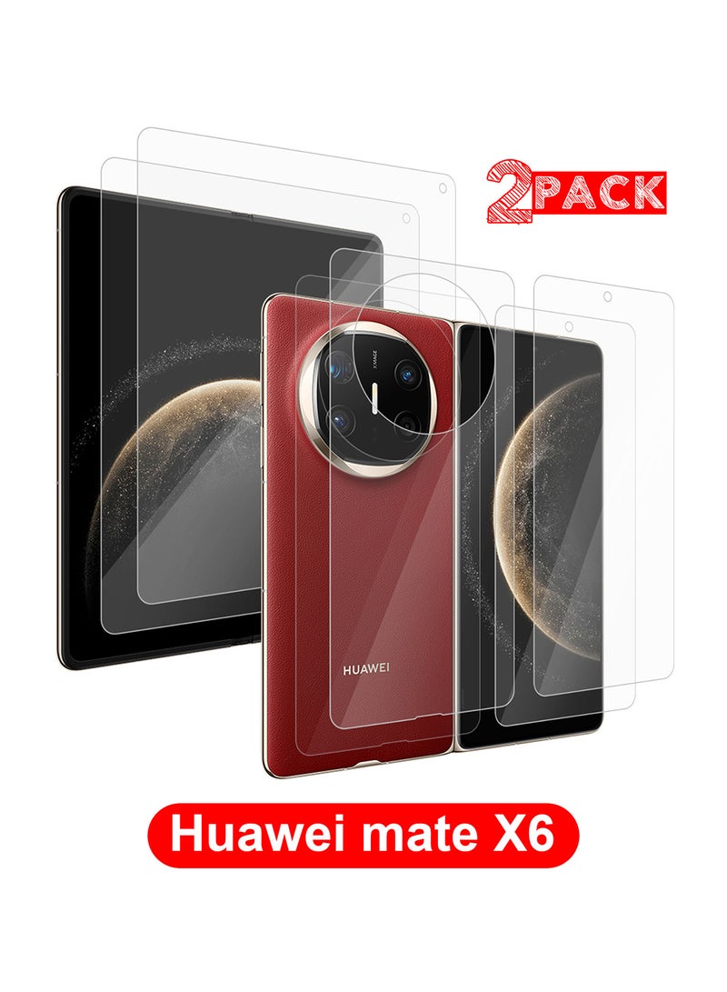 MARGOUN (for Huawei Mate X6 ) 2Packs Premium Screen Protector and Back Glass Full 3 in 1 Coverage Clear - Image 1