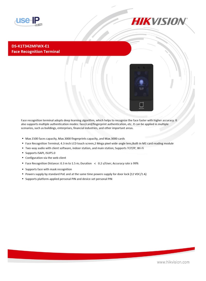 HIKVISION - Face Recognition Terminal - Image 1