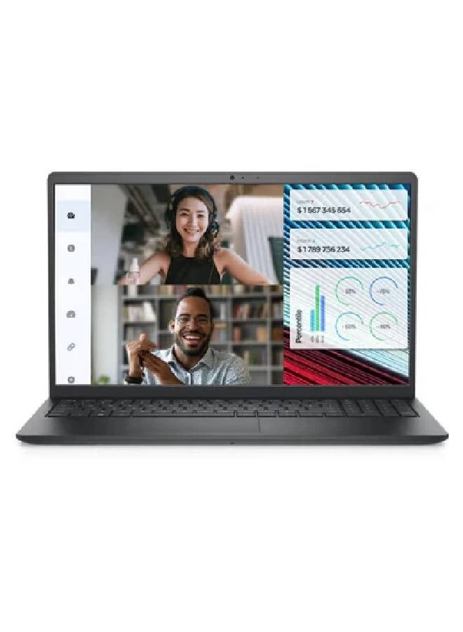 DELL - Dell Vostro 3520 Notebook PC, Intel Core i5-1235U, 15.6″ FHD, 8GB RAM , 256GB SSD, Win 11 Pro - Carbon Black English/Arabic Carbon Black - Image 1