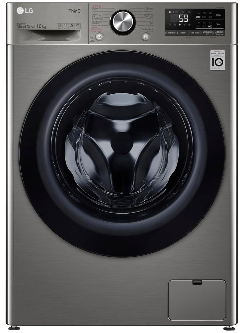 LG - LG 10KG Vivace Washing Machine, With AI Wash, AIDD technology F4Y5RYGYPV - Image 1