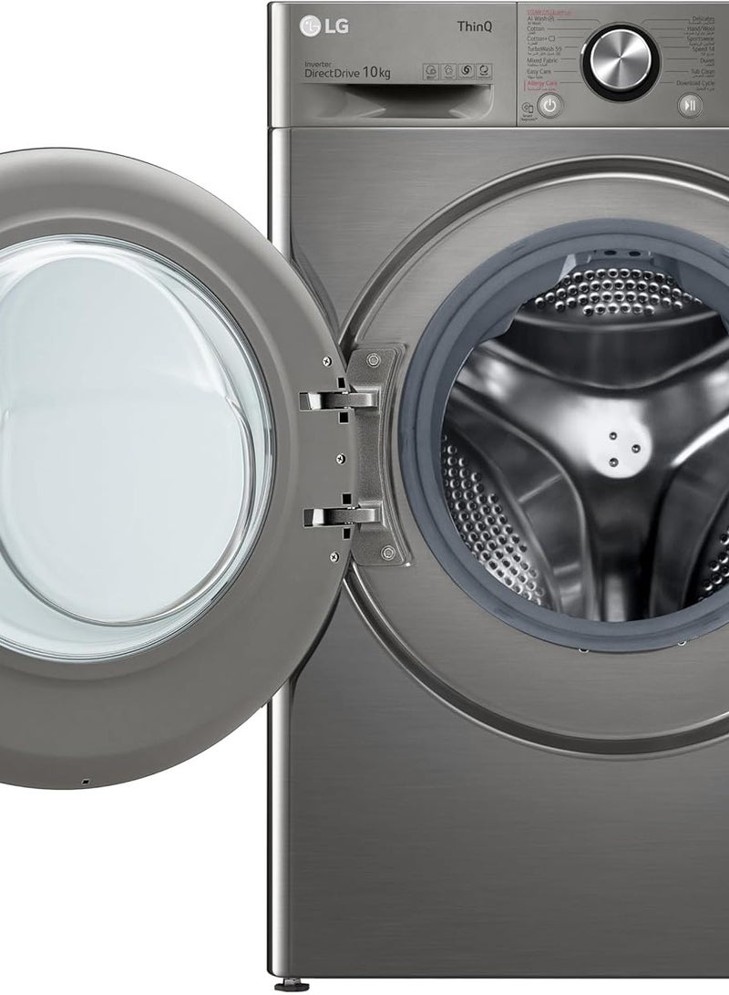 LG - LG 10KG Vivace Washing Machine, With AI Wash, AIDD technology F4Y5RYGYPV - Image 1