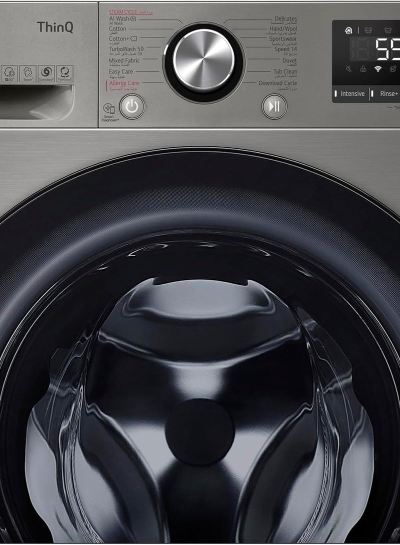 LG - LG 10KG Vivace Washing Machine, With AI Wash, AIDD technology F4Y5RYGYPV - Image 1