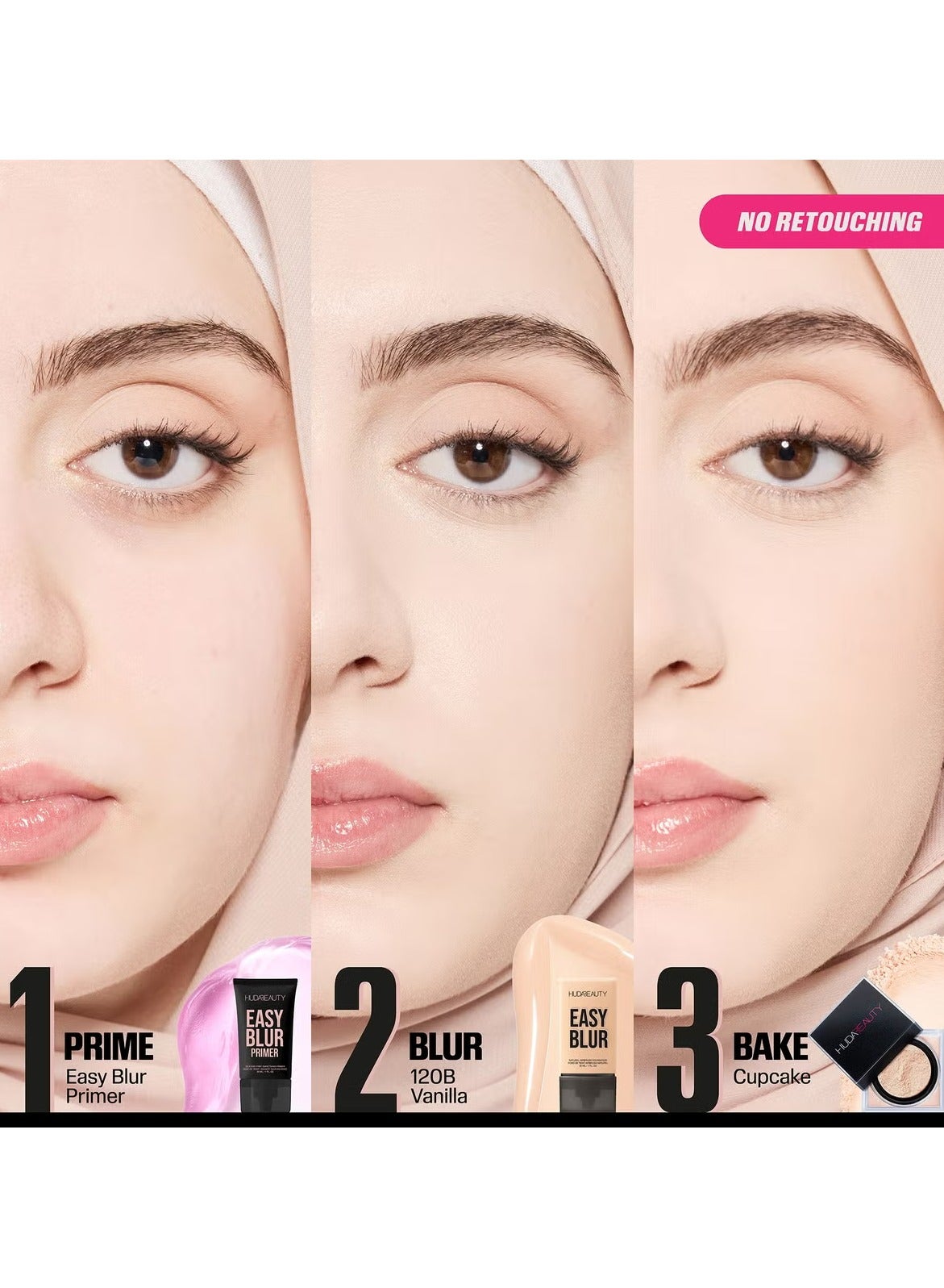 ファンデーション Huda Beauty Easy Blur #120b Vanilla 30ml Huda Beauty Easy Blur Foundation 30ml or 10ml ORIGINAL | eBay