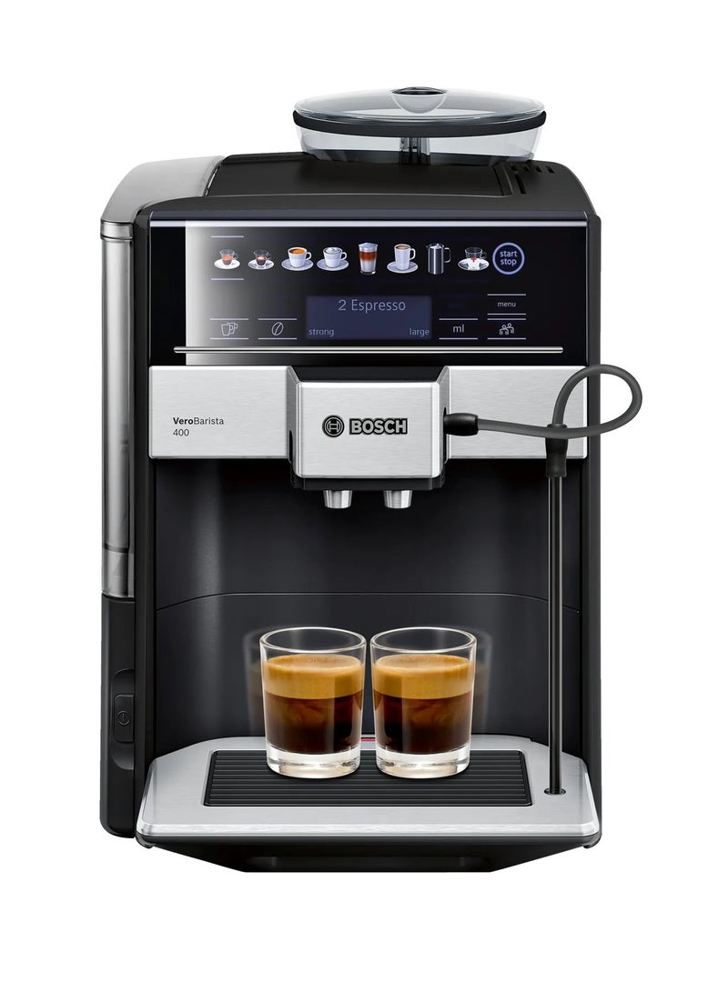 بوش Coffee Machine Vero Barista 400 - Fully Automatic with Sapphire Black Finish 1.7 L 1500 W TIS65429RW Sapphire black metallic - Image 1
