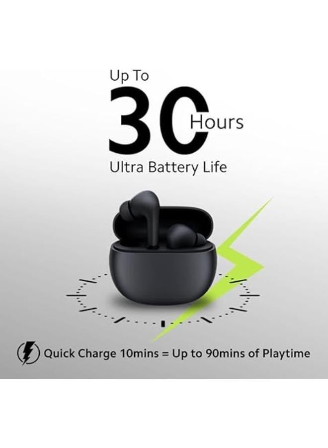 شاومي - Redmi Buds 5A, Active Noise Cancelling True Wireless Earbuds, Upto 30hr Playtime, AI Powered ENC for Clear Calls, Bluetooth V5.4, Low Latency Gaming Mode with Touch Controls Black - Image 1
