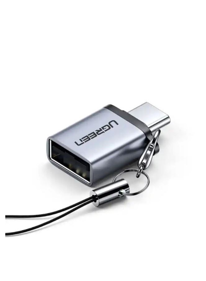 Ugreen UGREEN Type-C To USB-A 3.0 Converter Adapter With Lanyard ( Space Gray ) Grey  - Image 1