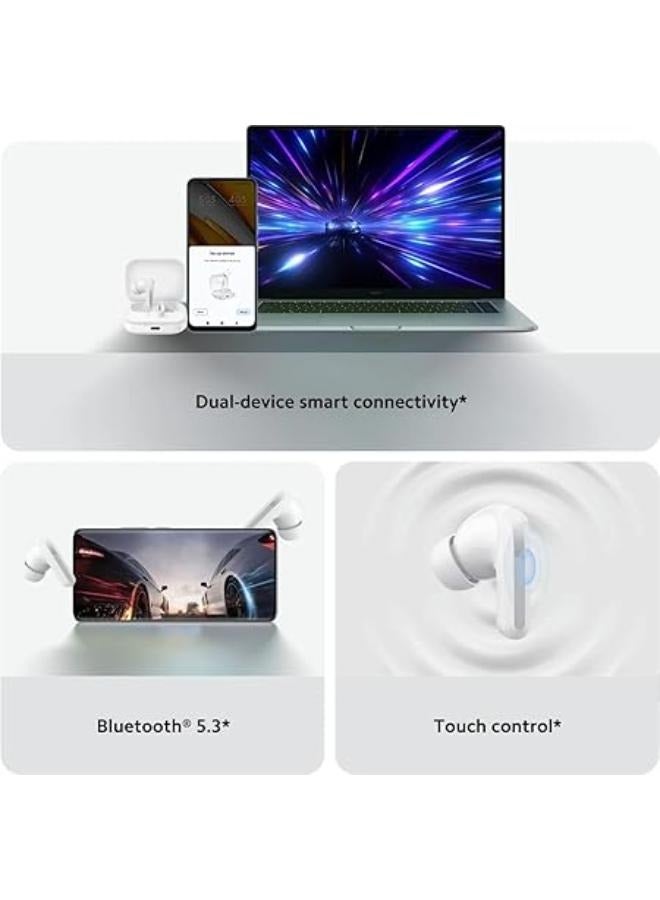 شاومي - Redmi Buds 5A, Active Noise Cancelling True Wireless Earbuds, Upto 30hr Playtime, AI Powered ENC for Clear Calls, Bluetooth V5.4, Low Latency Gaming Mode with Touch Controls White - Image 1