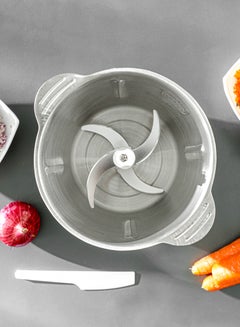 KRYPTON 3.0 L Multi Chopper- Compact Multi-Purpose Chopping Machine, Stainless Steel Gear, Blade Assembly, Cutter Pole | 3 Buttons, 2 Speeds, Suitable for Vegetables, Fruits, Meat |  Fast and Effective Mincing, Egg Beating Function | 2-Year Warranty 3 L 500 W KNMC6566 Silver/Black  - Image 3