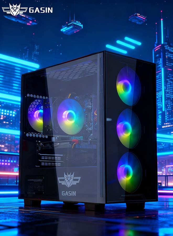 Gasin Gaming PC With Core i5-11400F Processor/1TB SSD/16GB RAM 3200MHz DDR4/Windows 11/4GB NVIDIA GeForce GTX 1650 Super Graphics/ Integrated ARGB Led Lights Black - Image 2