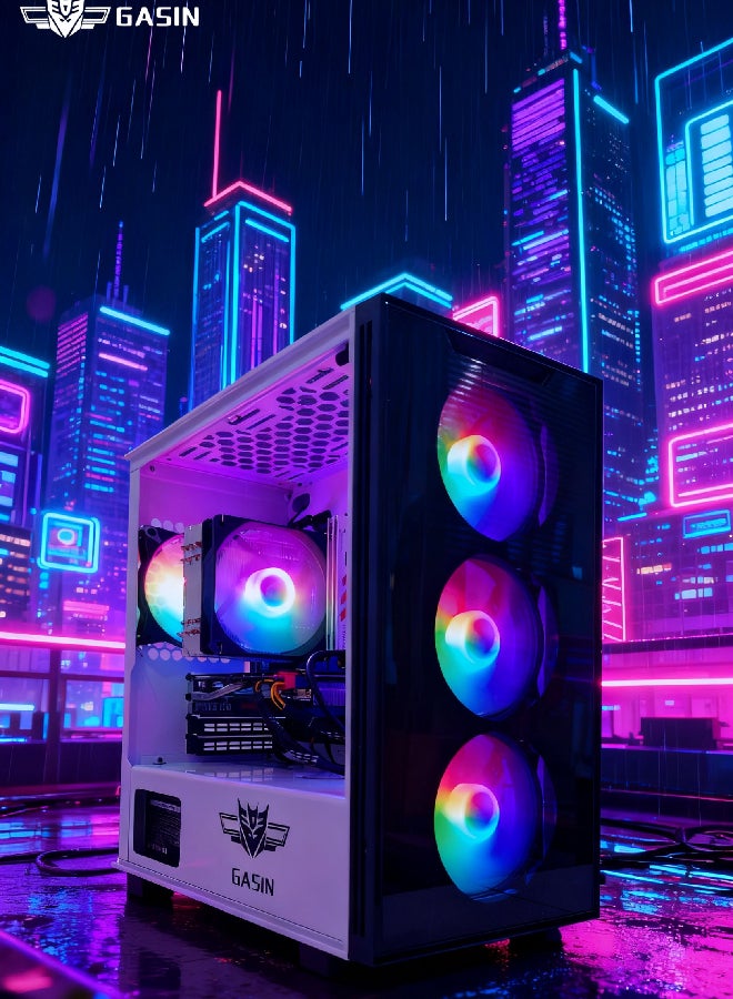 غاز كمبيوتر ألعاب بمعالج Core i5-11400F/ذاكرة وصول عشوائي (رام) سعة 16 جيجابايت/محرك أقراص صلبة سعة 1 تيرابايت/بطاقة رسومات NVIDIA GeForce GTX 1650 Super سعة 4 جيجابايت/نظام تشغيل ويندوز 11 أبيض - Image 3