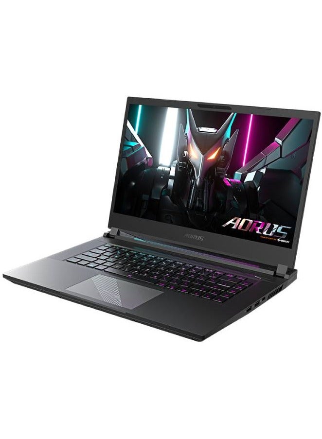 GIGABYTE - AORUS 15 9KF Laptop With 15.6-inch Thin Bezel FHD (1920x1080) 144Hz Display, Intel Core i5-12500H Processor/8GB DDR5 RAM/512GB SSD/Windows 11 Home/NVIDIA GeForce RTX 4060 8GB/ English/Arabic Black - Image 1