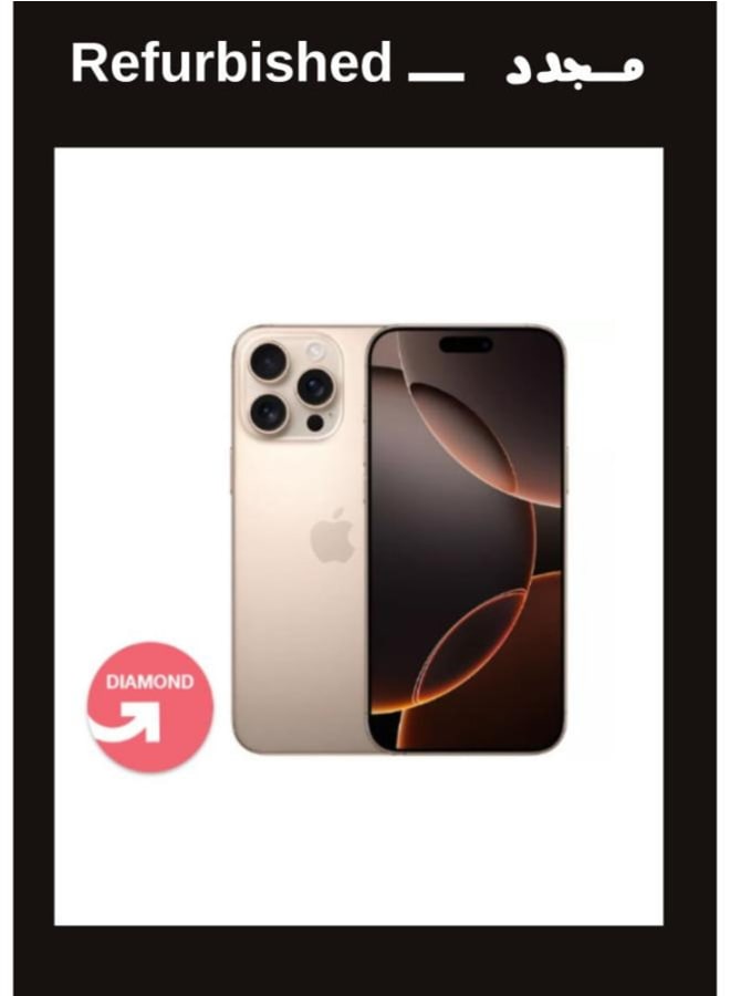 Apple iPhone 16 Pro Max, 256GB, Single Sim, Desert Titanium, 1 Year Warranty | UPGRADE Refurbished | Diamond Grade - Image 1