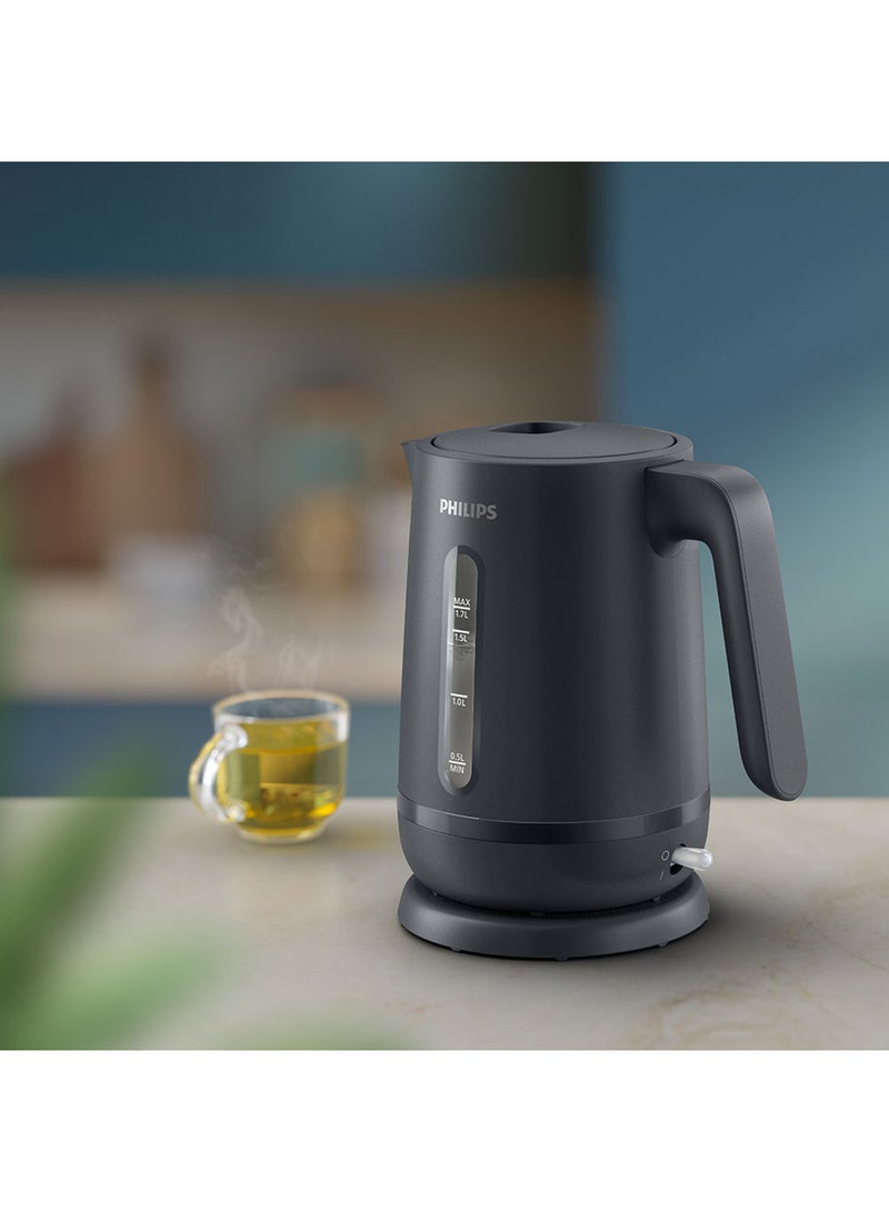 Philips 1000 Series Electric Kettle Concealed,Stainless Steel Heating Element.Boil-Dry Protection For Safety,Removable Filter For Scale-Free Water And Perfect Drinks,Cordless Kettle With 360° Pirouette Base,Spring Lid For Easy Refilling 1.7 L 2200 W HD9314/90 Charcoal Grey - Image 2