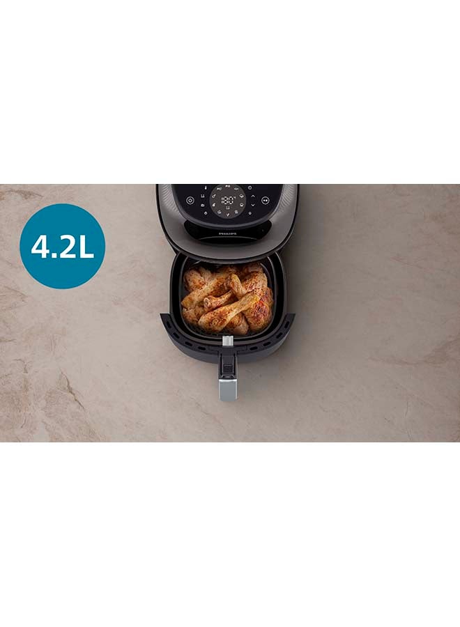 Philips - Airfryer L - See-through Cooking Window, 16 Cooking Functions, Touchscreen, RapidAir Plus Technology, 4.2 L 1400 W NA322/09 Black - Image 1