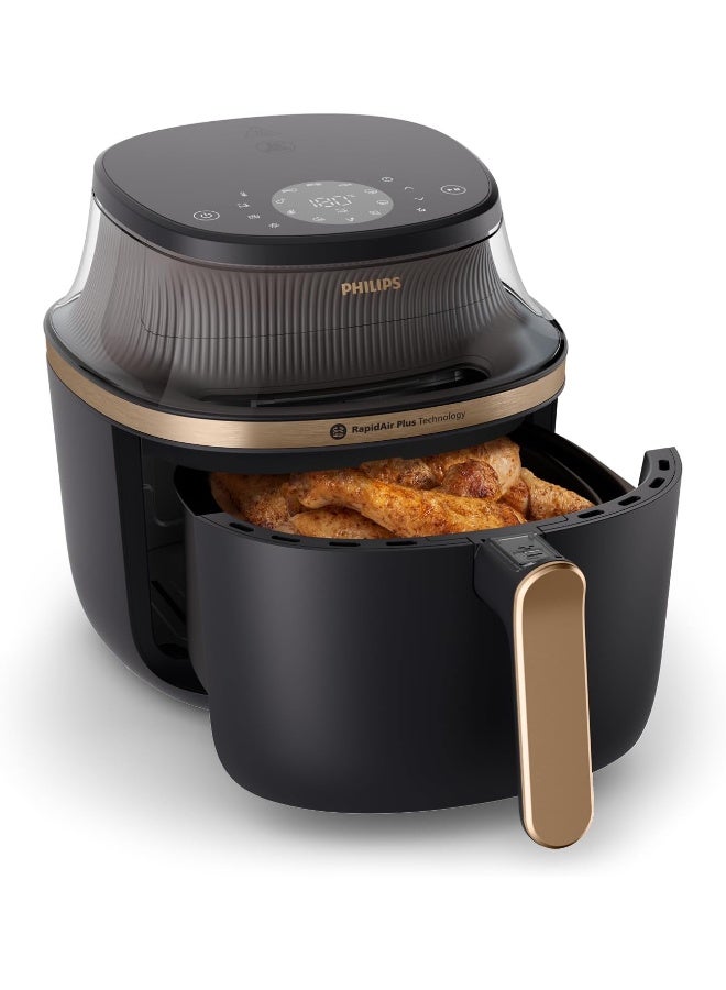 Philips Airfryer L - See-through Cooking Window, 16 Cooking Functions, Touchscreen, RapidAir Plus Technology, 4.2 L 1400 W NA322/09 Black - Image 2