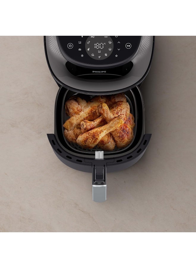 Philips Airfryer L - See-through Cooking Window, 16 Cooking Functions, Touchscreen, RapidAir Plus Technology, 4.2 L 1400 W NA322/09 Black - Image 3