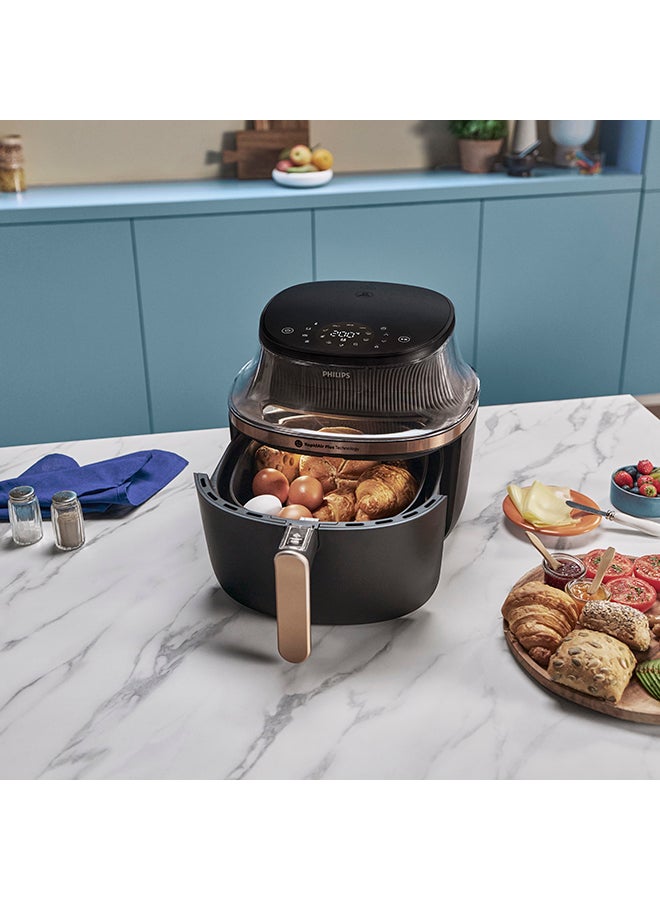 Philips - Airfryer XL - See-through Cooking Window, 16 Cooking Functions, Touchscreen, RapidAir Plus Technology, 6.2 L 1700 W NA332/09 Black - Image 1