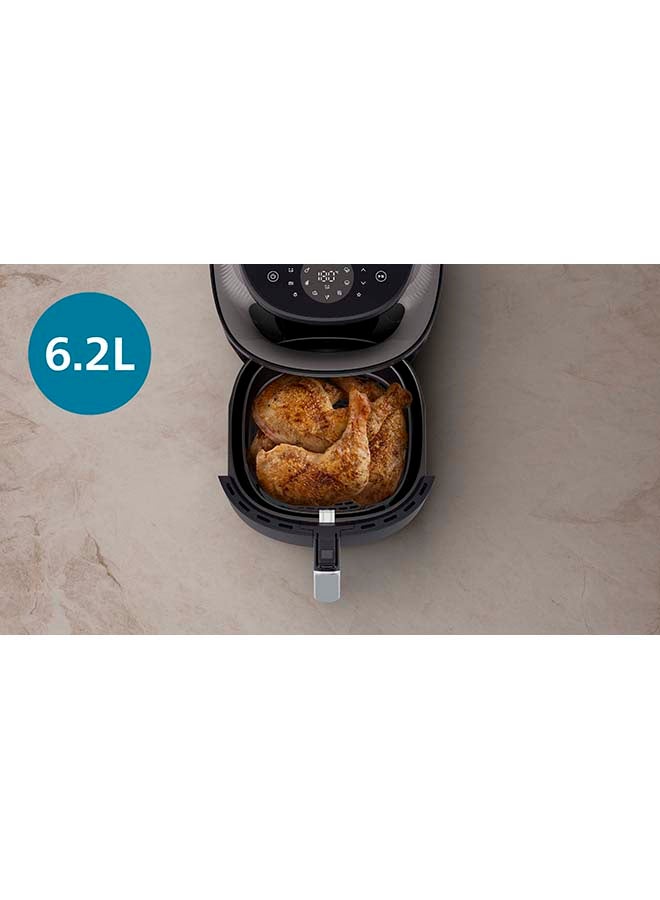 Philips - Airfryer XL - See-through Cooking Window, 16 Cooking Functions, Touchscreen, RapidAir Plus Technology, 6.2 L 1700 W NA332/09 Black - Image 1