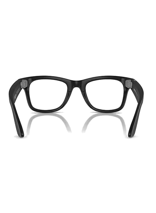Meta - Ray-Ban - Wayfarer Smart Glasses With Meta Ai, Audio, Photo, Video Compatibility - Clear/Graphite Green Transitions Lenses - Matte Black - Image 1