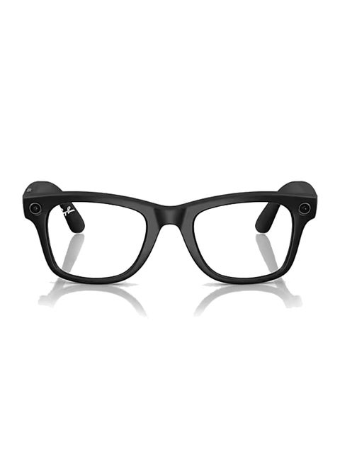Ray-Ban - Wayfarer Smart Glasses With Meta Ai, Audio, Photo, Video Compatibility - Clear/Graphite Green Transitions Lenses - Matte Black