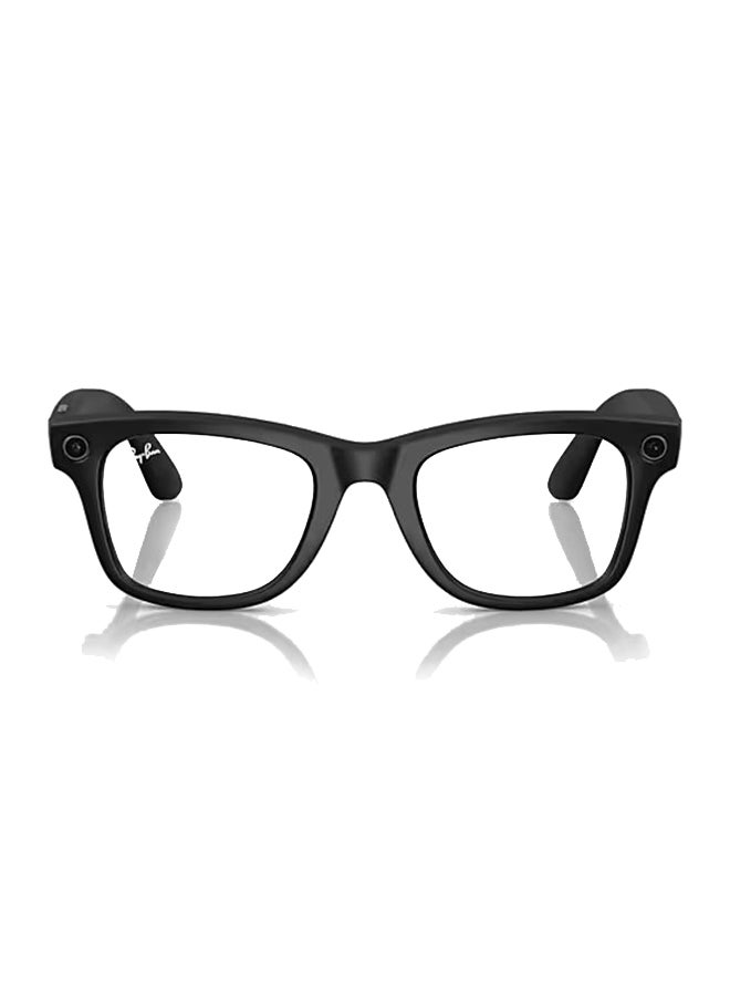 Meta - Ray-Ban - Wayfarer Smart Glasses With Meta Ai, Audio, Photo, Video Compatibility - Clear/Graphite Green Transitions Lenses - Matte Black - Image 1