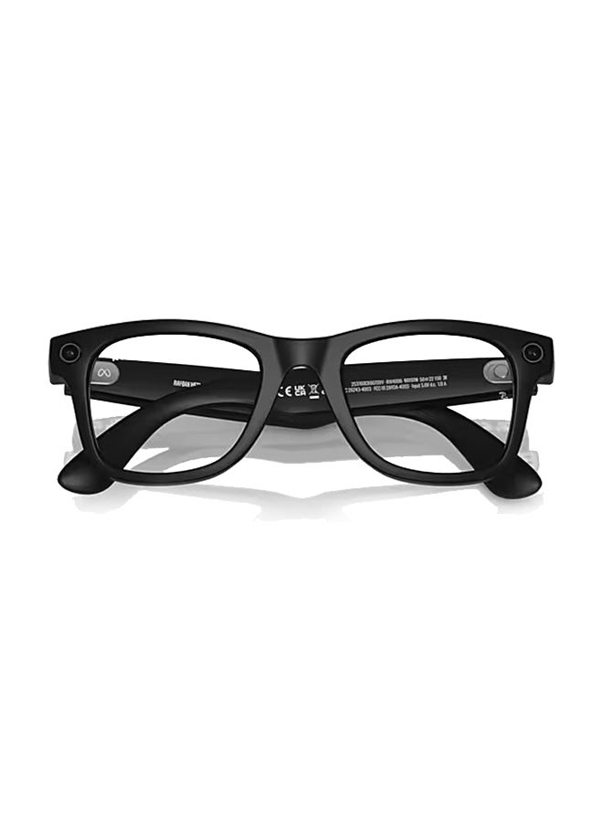 Meta - Ray-Ban - Wayfarer Smart Glasses With Meta Ai, Audio, Photo, Video Compatibility - Clear/Graphite Green Transitions Lenses - Matte Black - Image 1