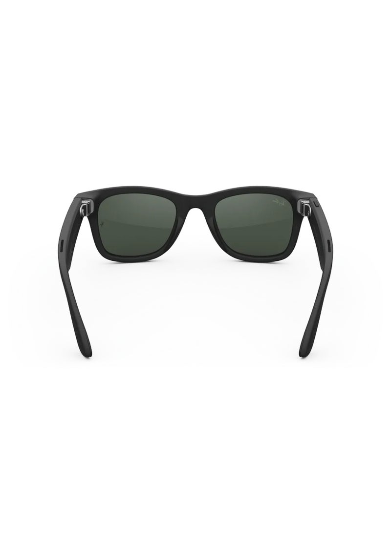 Meta RAY-BAN Wayfarer (Gen 1) Matte Black Frame Clear to Graphite Green Transitions Lens Standard High Bridge Matte Black - Image 3