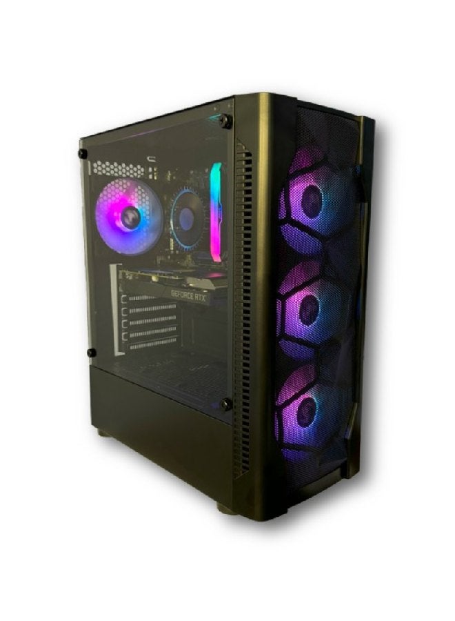 ام اي اكسايت جهاز كمبيوتر MI Excite للألعاب ECO Core i5 14400F وحدة معالجة مركزية RTX 3050 وحدة معالجة رسومات DDR4 H610 MB DDR4 ذاكرة وصول عشوائي 16 جيجابايت ومحرك أقراص صلبة سعة 1000 جيجابايت ووحدة إمداد طاقة M.2 بقوة 600 واط وبطاقة RTX 3050 - Image 1