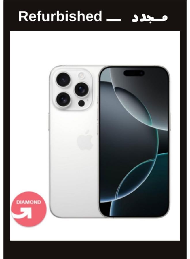 ابل  iPhone 16 Pro Max, 256GB, Single Sim, Natural Titanium, 1 Year Warranty | UPGRADE Refurbished | Diamond Grade - Image 1