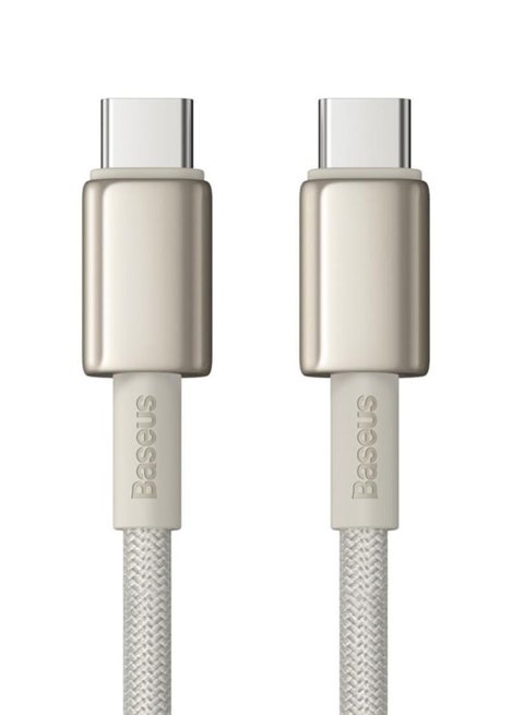 Tungsten Gold Fast Charging Data Cable Type-C to Type-C 100W 2M Titanium Galaxy Gold