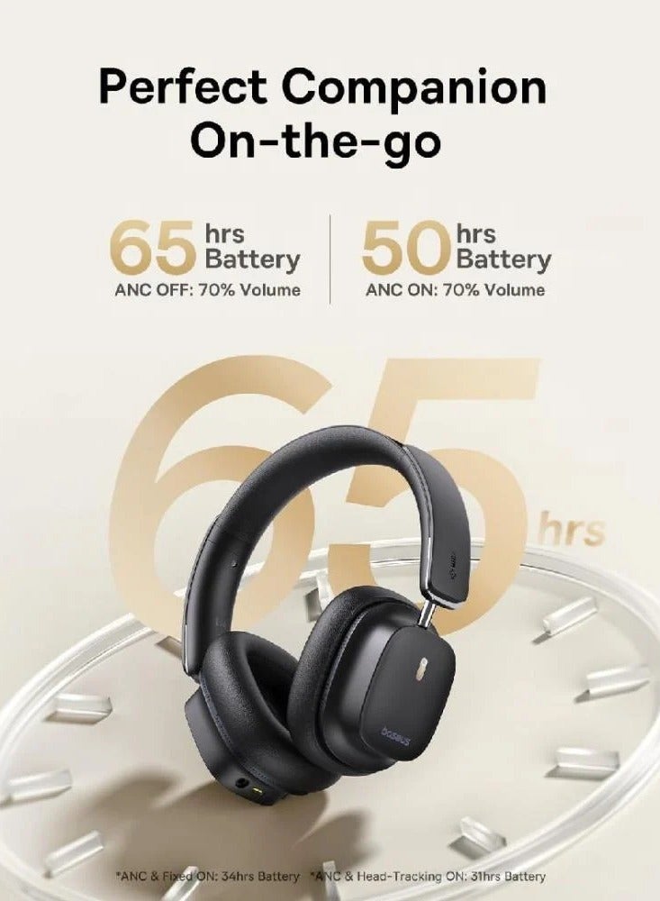 Baseus Bowie 30 Max Noise Cancelling Headphones Cluster Black - Image 4