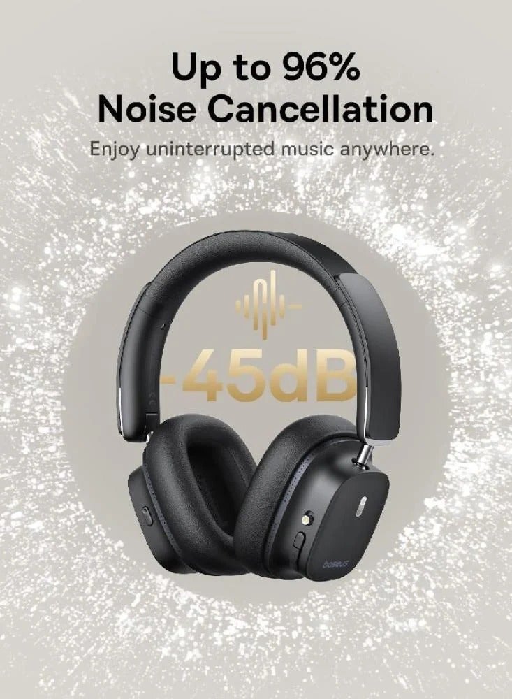 Baseus Bowie 30 Max Noise Cancelling Headphones Cluster Black - Image 3