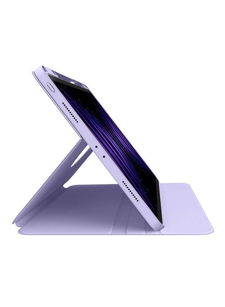 بيسوس Baseus Minimalist Series Magnetic Protective Case/Stand for Pad Pro 12.9-inch (2019/2020/2021/2022) Light Purple Light Purple - Image 3