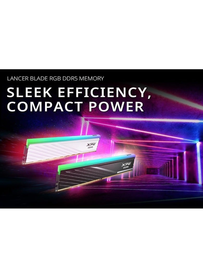 إكس بي جي - lancer blade RGB 32GB 2X16 6000MHZ DDR5 Memory (AX5U6000C3016G-DTLABRBK) Black - Image 1
