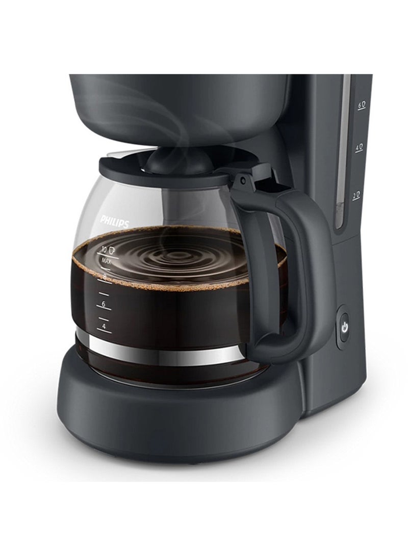 Philips 1000 Series Drip Coffee Maker With Up To 10 Cups Of Coffee,Keep Warm Mode For Long-Lasting Hot Coffee,Auto Shut-Off For Safety,Drip Stop To Pour 1.2 L 1000 W HD7430/90 Black  - Image 4