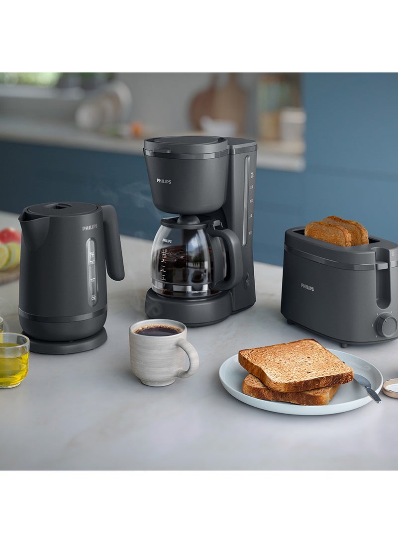 Philips 1000 Series Drip Coffee Maker With Up To 10 Cups Of Coffee,Keep Warm Mode For Long-Lasting Hot Coffee,Auto Shut-Off For Safety,Drip Stop To Pour 1.2 L 1000 W HD7430/90 Black  - Image 2