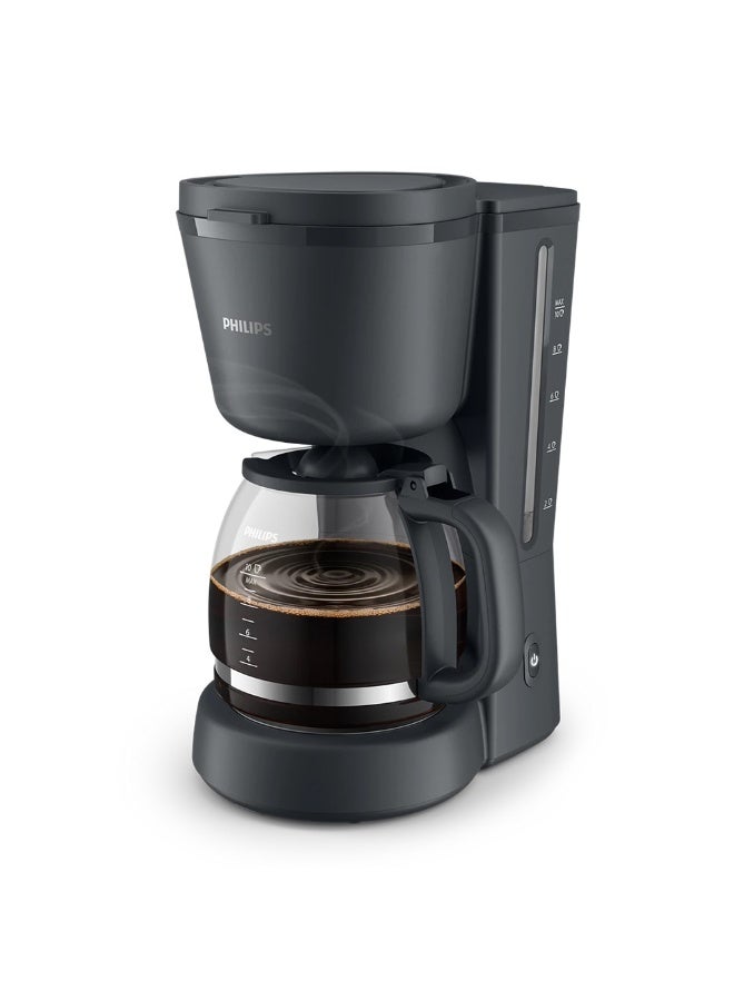 Philips 1000 Series Drip Coffee Maker With Up To 10 Cups Of Coffee,Keep Warm Mode For Long-Lasting Hot Coffee,Auto Shut-Off For Safety,Drip Stop To Pour 1.2 L 1000 W HD7430/90 Black - Image 1