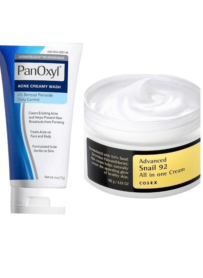 PanOxyl - 4 Percent Lotion With Korean Snail Cream .200ml - Image 1