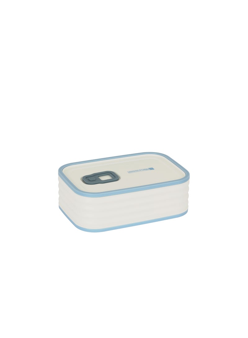 Royalford Royalford 580 ml Lunch Box- RF12624/ Plastic Rectangular Tiffin with Lid with Steam Vent, Leakproof Spacer/ Suitable for Schools and Offices/ Sturdy Locks and Spill-Proof/ BPA-Free and Odor-Free PP Construction Multicolor 15.5x11x15.5cm  - Image 2