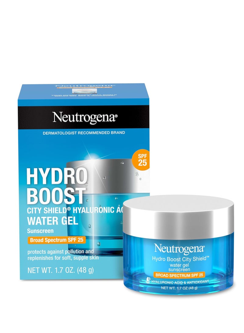 نيوتروجينا Hydro Boost Face Moisturizer With SPF 25, Hydrating Facial Sunscreen, Oil-Free and Non-Comedogenic Water Gel Face Lotion 1.7 ozounce - Image 1