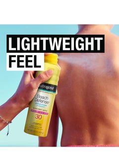 Neutrogena Beach Defense Body Spray Sunscreen with Broad Spectrum SPF 30, Shields Against UVA and UVB Rays, Water Resistant and Oil Free Sun Protection, Oxybenzone Free and Fast Drying, 6.5 OZounce  - Image 3