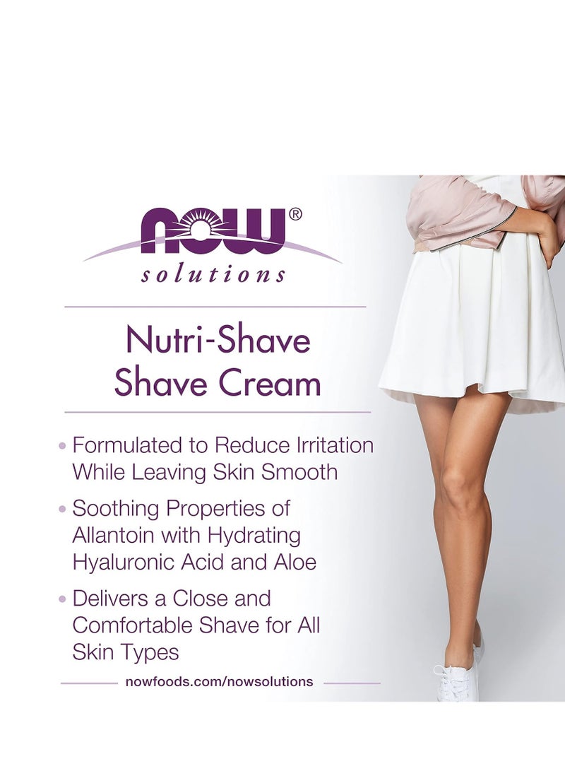 Now Foods - Solutions, Nutri-Shave, Shave Cream, Removes Pore Clogging Residue, Reduces Irritation, 8-Ounce 237 mlounce - Image 1